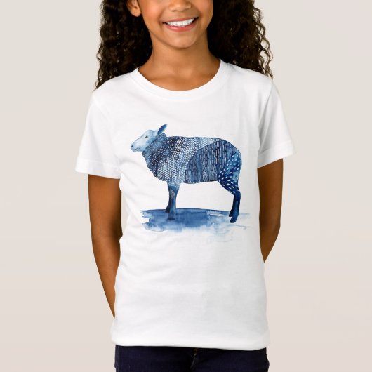 T-Shirt Bleu de cobalt Animaux de ferme - Moutons (Devant)