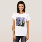 T-shirt bleu de dames de jacinthe (Devant entier)