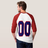 T-SHIRT BLEU DE DOUBLE ET ROUGE ZÉRO (Dos entier)