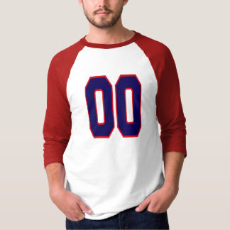 T-SHIRT BLEU DE DOUBLE ET ROUGE ZÉRO