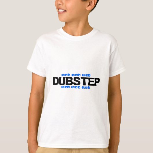 T-shirt Bleu de Dubstep Wob Wob (Devant)