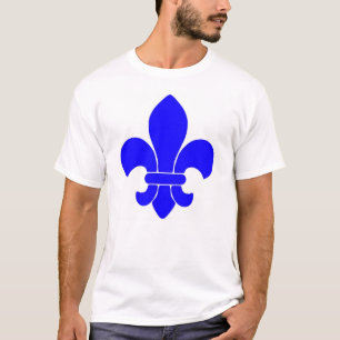 T-shirt bleu de fleur de lis