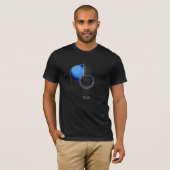 T-shirt bleu de guitare acoustique (voir la (Devant entier)