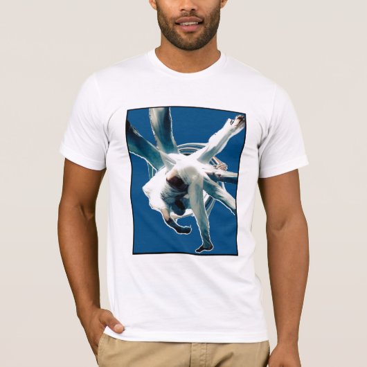 T-shirt bleu de l'Au les PSEM mao (Devant)