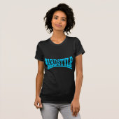 T-shirt Bleu de logo de Hardstyle (Devant entier)