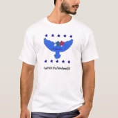 T-shirt bleu de logo de tic (Devant)