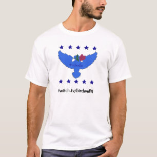 T-shirt bleu de logo de tic