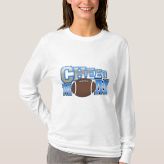 T-shirt bleu de maman d'acclamation du football