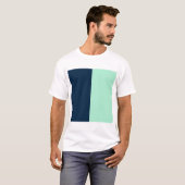 T-shirt Bleu de marin et menthe (Devant entier)