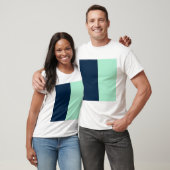 T-shirt Bleu de marin et menthe (Unisexe)