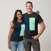 T-shirt Bleu de marin et menthe (Unisexe)