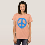 T-shirt Bleu de paix liquide (Devant entier)