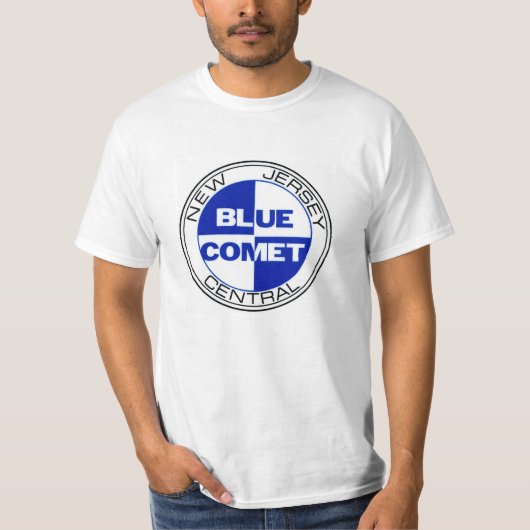 T-shirt bleu de peau de tambour de comète de CNJ (Devant)