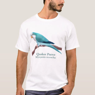 T-shirt bleu de perroquet de quaker