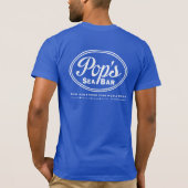 T-shirt Bleu de pièce en t de Shucker du bruit (Dos)