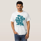 T-shirt Bleu de récif de Dubstep FatCap (Devant entier)