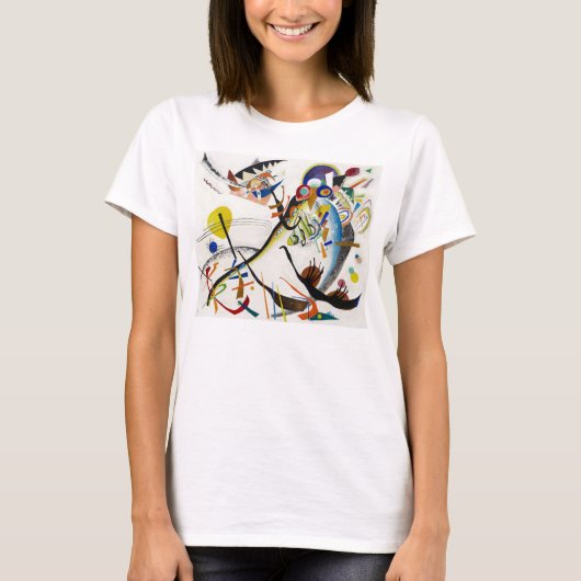 T-shirt bleu de segment de Kandinsky (Devant)