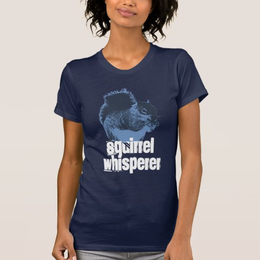 T-shirt bleu de Whisperer d'écureuil (Devant)