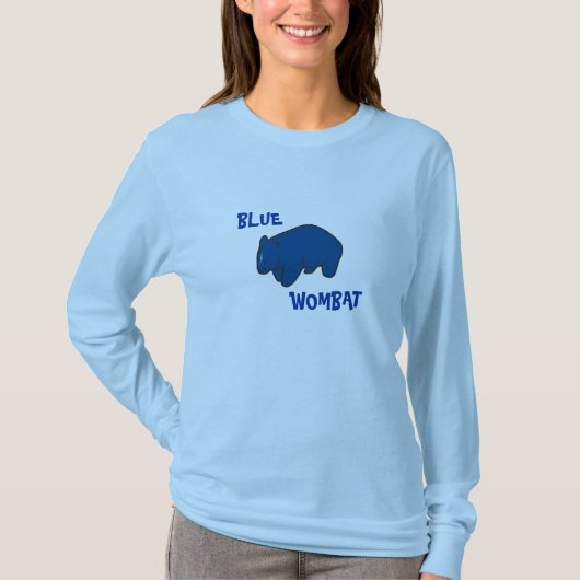 T-shirt bleu de wombat (Devant)