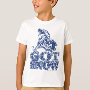 T-shirt Bleu Démangé De Neige