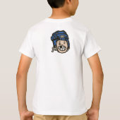 T-shirt Bleu d'enfant d'hockey (Dos)