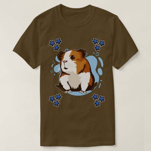 T-shirt Bleu Design Guinéen Cochon (Design devant)