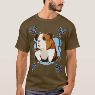 T-shirt Bleu Design Guinéen Cochon