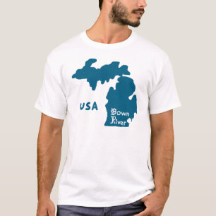 T-shirt Bleu du Michigan