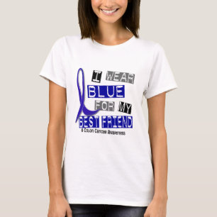 T-shirt Bleu d'usage du cancer du colon I pour mon