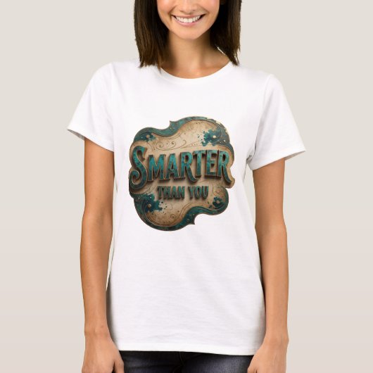 T-shirt Bleu Dynamique PLUS INTELLIGENT QUE VOUS Conceptio (Devant)