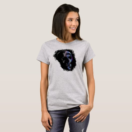 T-shirt Bleu écaille violet (Devant entier)