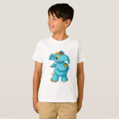 T-shirt Bleu éléphante (Devant entier)