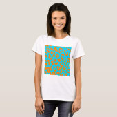 T-shirt Bleu Empreinte de léopard (Devant entier)