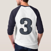 T-shirt Bleu en acier classique numéro 3 (Dos)