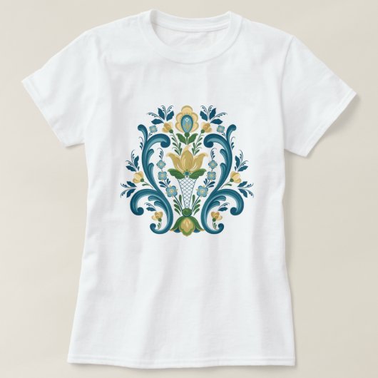 T-shirt bleu et or (Design devant)