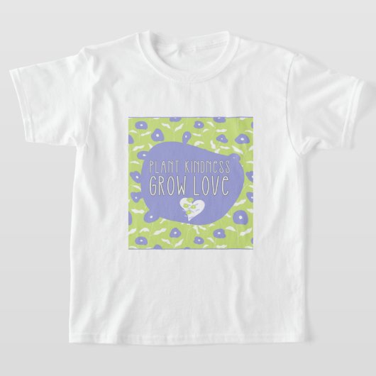 T-shirt bleu et vert Floral Kindness Youth (Poser)