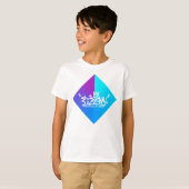 T-shirt Bleu éternel+Juniors roses de chemise de gradient (Devant entier)