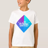 T-shirt Bleu éternel+Juniors roses de chemise de gradient (Devant)