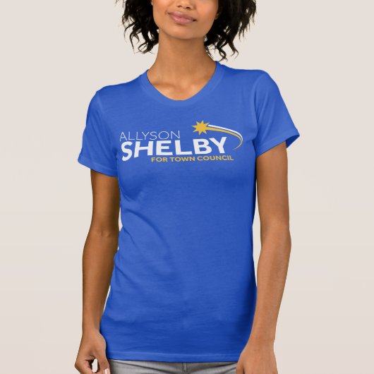 T-shirt bleu femme (Devant)