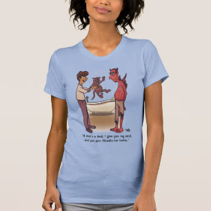 T-shirt bleu femme au Cambodge