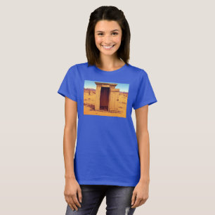 T-shirt bleu femme du désert Outhouse