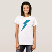 T-shirt bleu Flash Lightning Bolt (Devant entier)