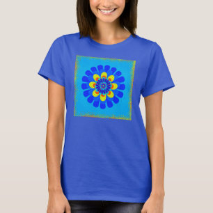 T-shirt Bleu fleur