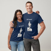 T-shirt Bleu foncé BeTeased (Unisexe)