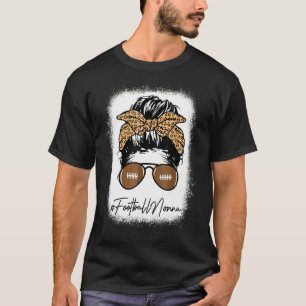 T-shirt Bleu Football Nonna Life avec Leopard Messy Bu