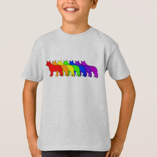 T-shirt Bleu Heeler d'arc-en-ciel