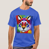 T-shirt bleu homme Alexander's Cat (Devant)