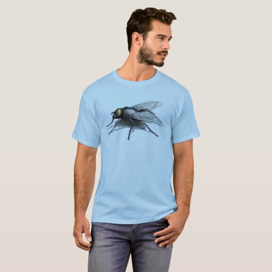 T-shirt bleu homme Fly Buddy (Devant entier)