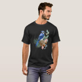 T-shirt Bleu Jay Oiseaux mignons Graphique animal (Devant entier)