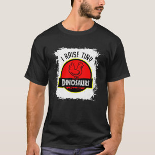 T-shirt Bleu Je Lève Des Dinosaures Minuscules Poulet